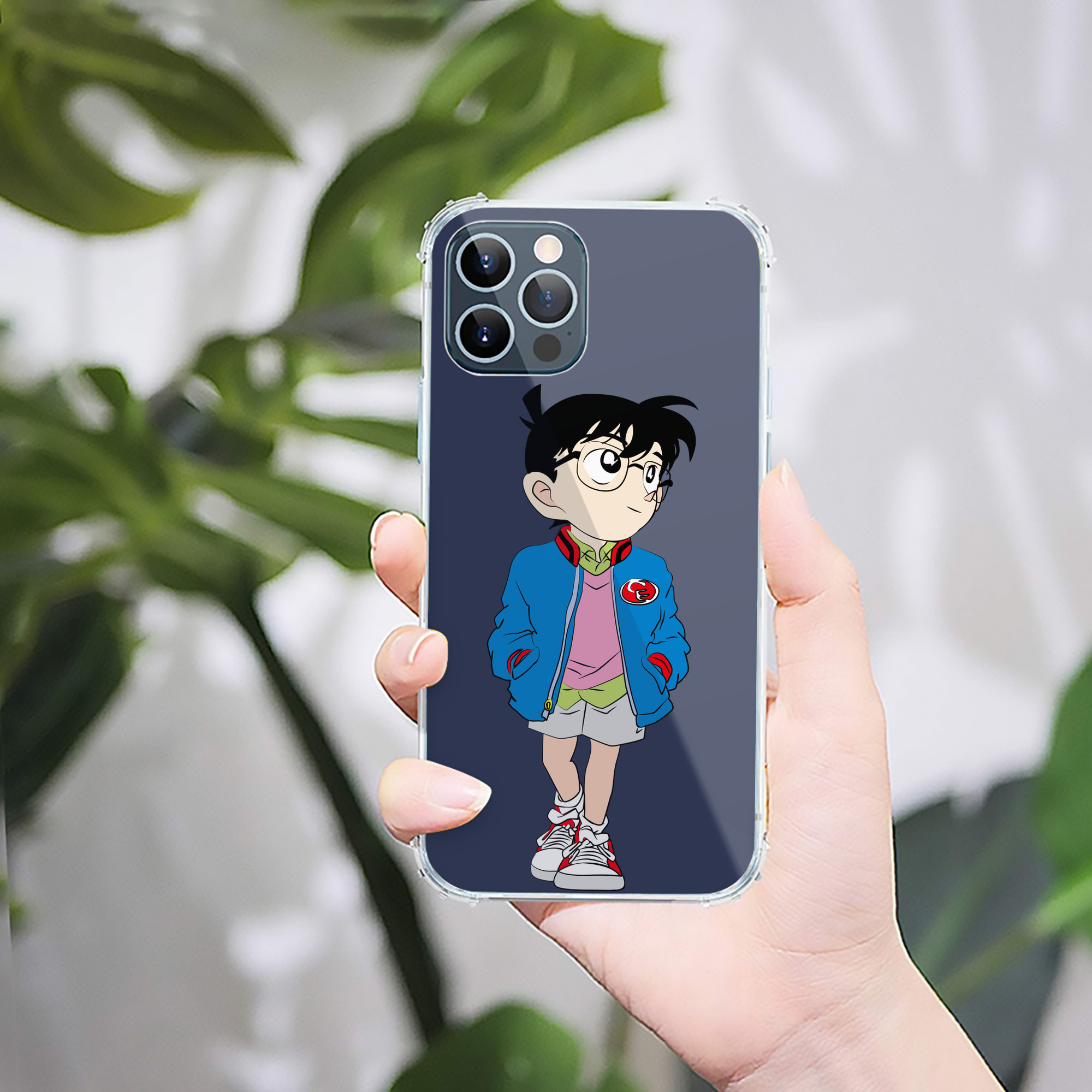 （画像用） 名探偵コナン 江戸川 コナン Detective Conan Conan Edogawa 【iPhone 12シリーズ対応】透明スマホケース（クリアソフトケース）